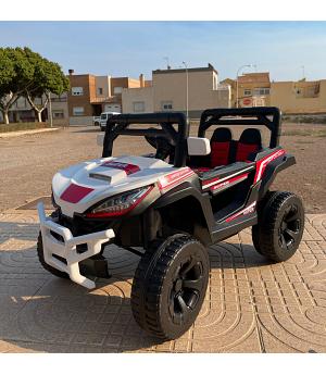 INDALBUGGY 4X4 12V, BLANCO, MONOPLAZA, RC, CUERO, RUEDAS GOMA, 4WD - IND4-BJ903WHITE